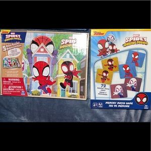 Spidey and his amazing friends puzzle and matching cards